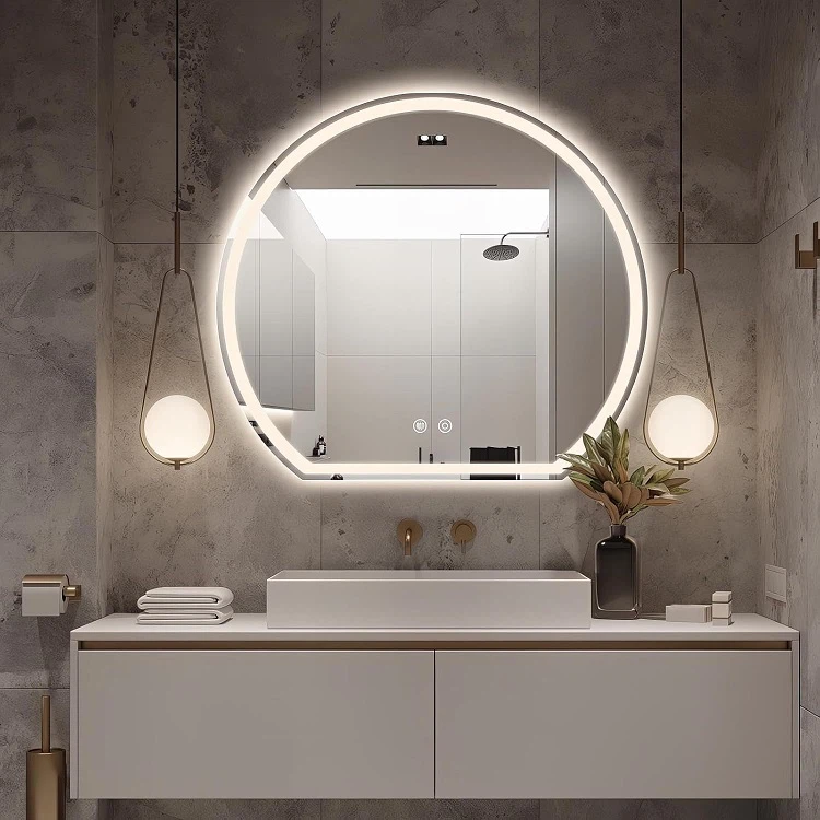 Half Moon Mirror Bathroom