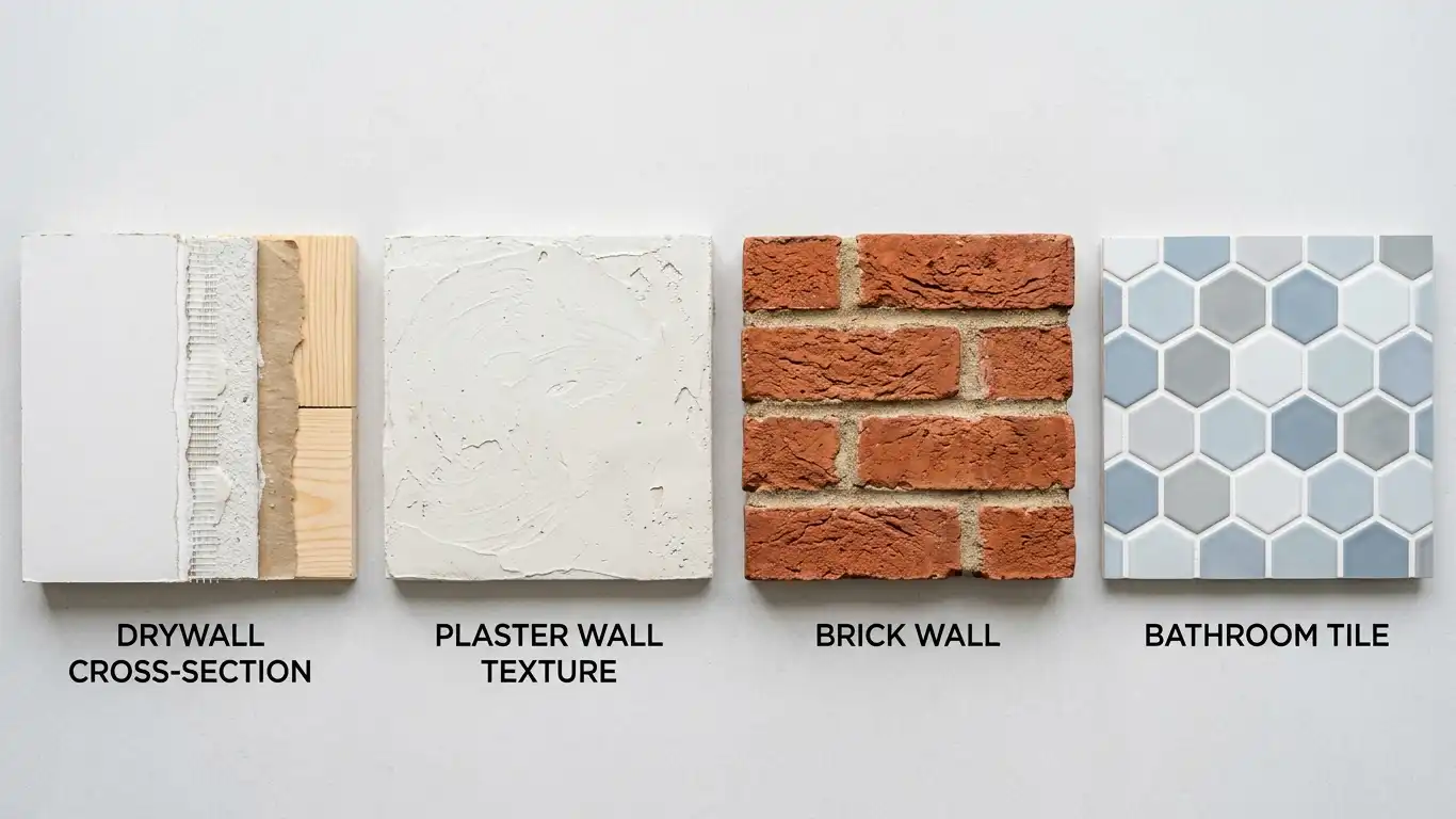 four wall surface samples