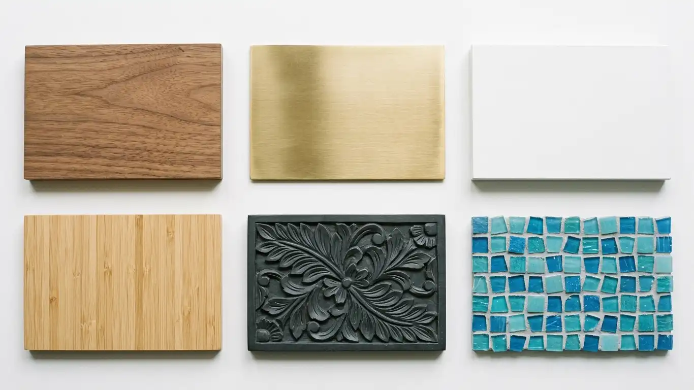 Six bathroom mirror frame material