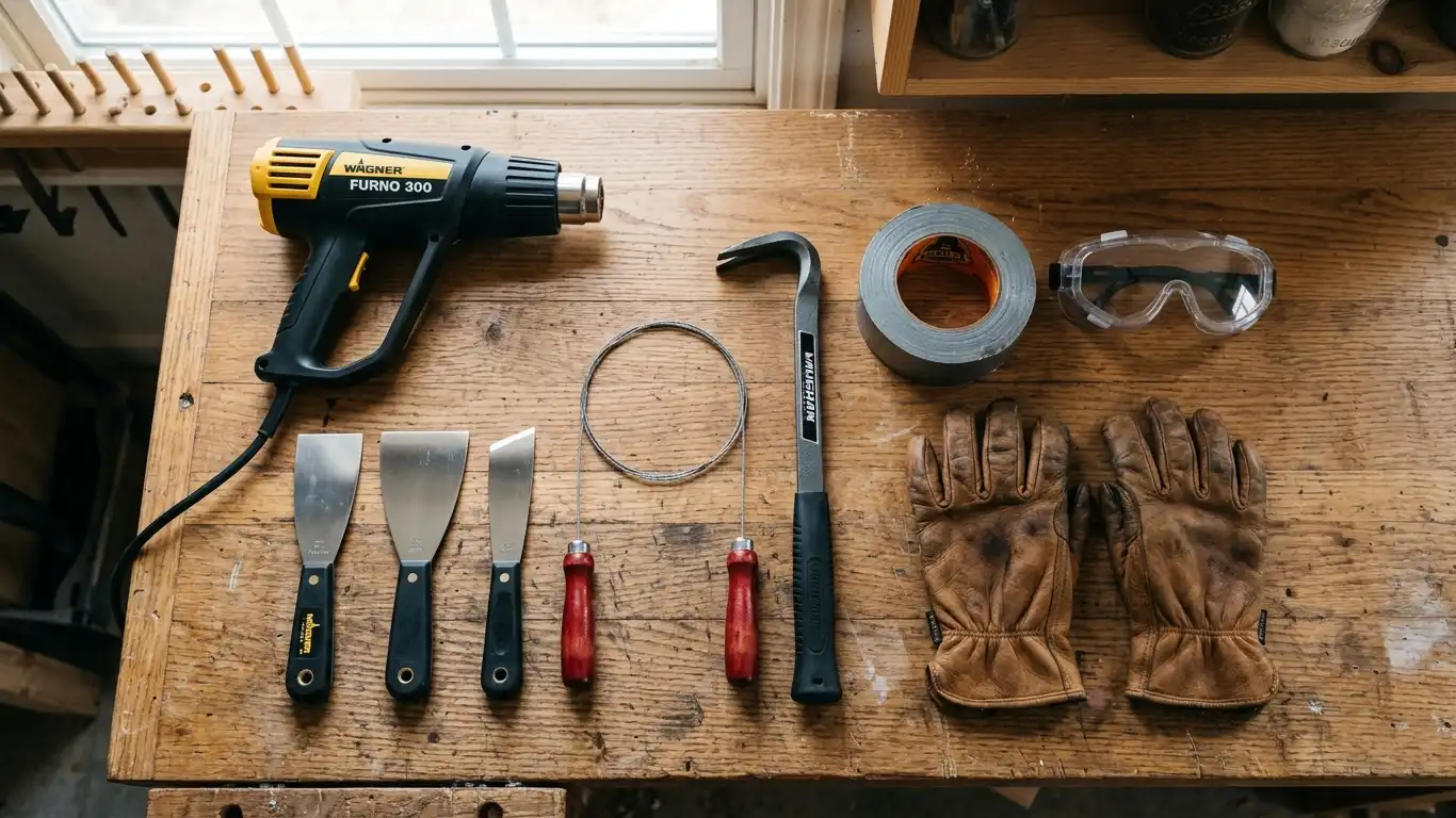 all the tools needed for mirror removal